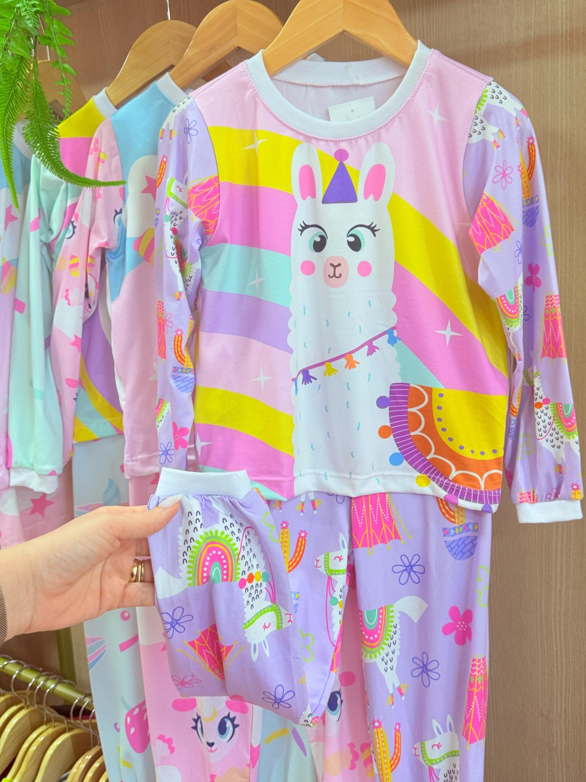 Pijama Manga Longa lhama Pijama