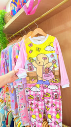 Pijama Manga Longa Bobbie Goods Rosa