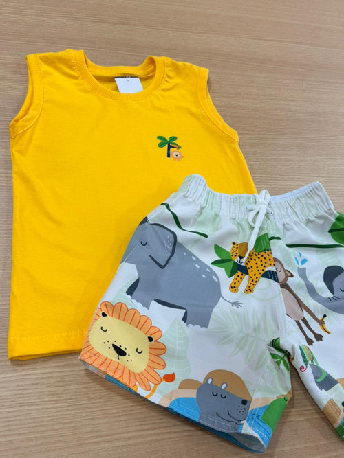 Bermuda de tactel e Camisa 100% algodão