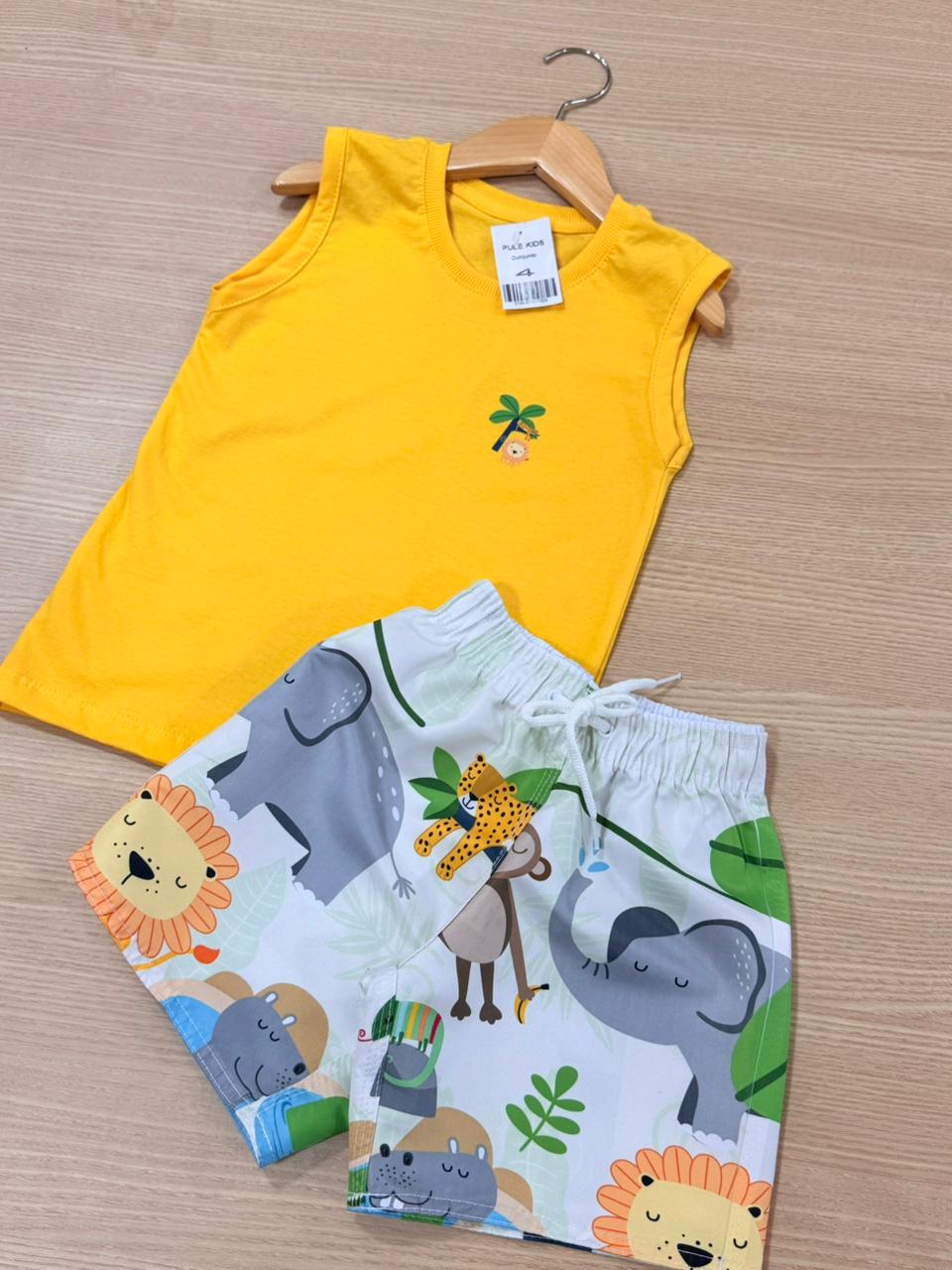 Bermuda de tactel e Camisa 100% algodão