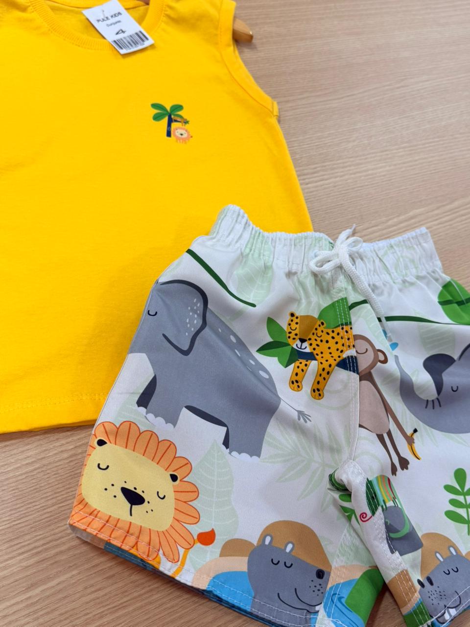 Bermuda de tactel e Camisa 100% algodão