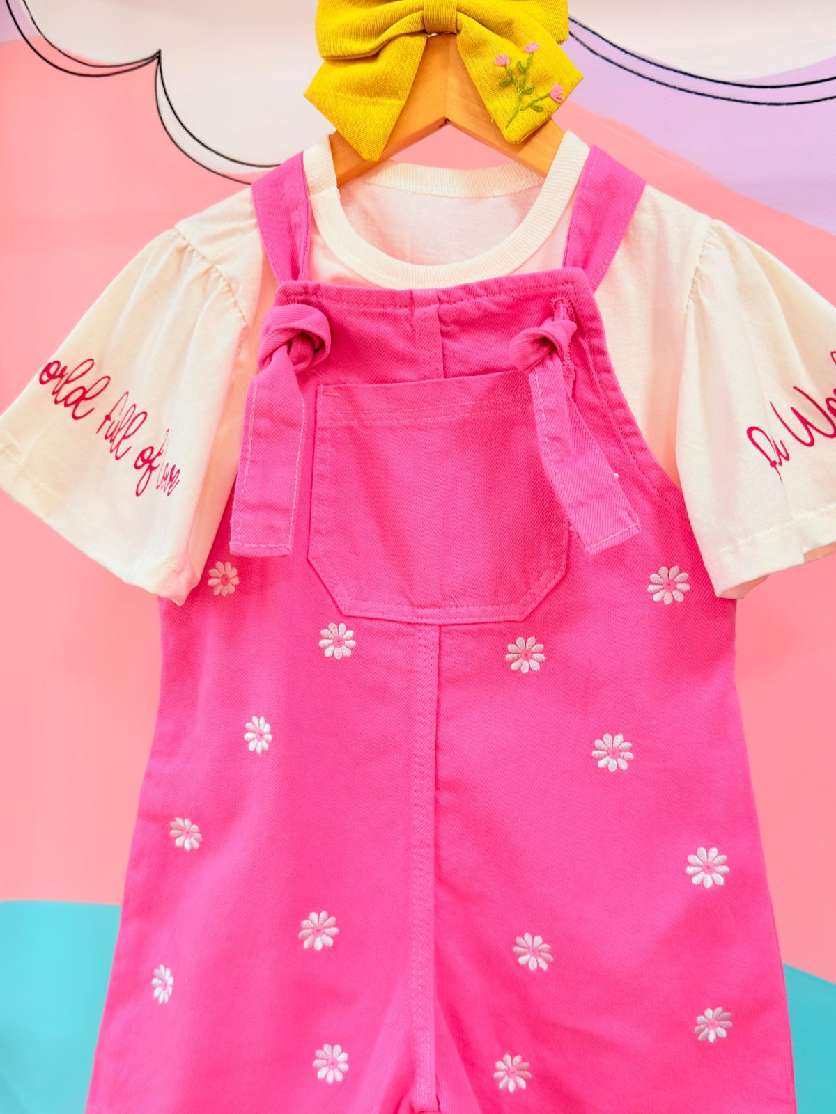 Jardineira Valentina Rosa