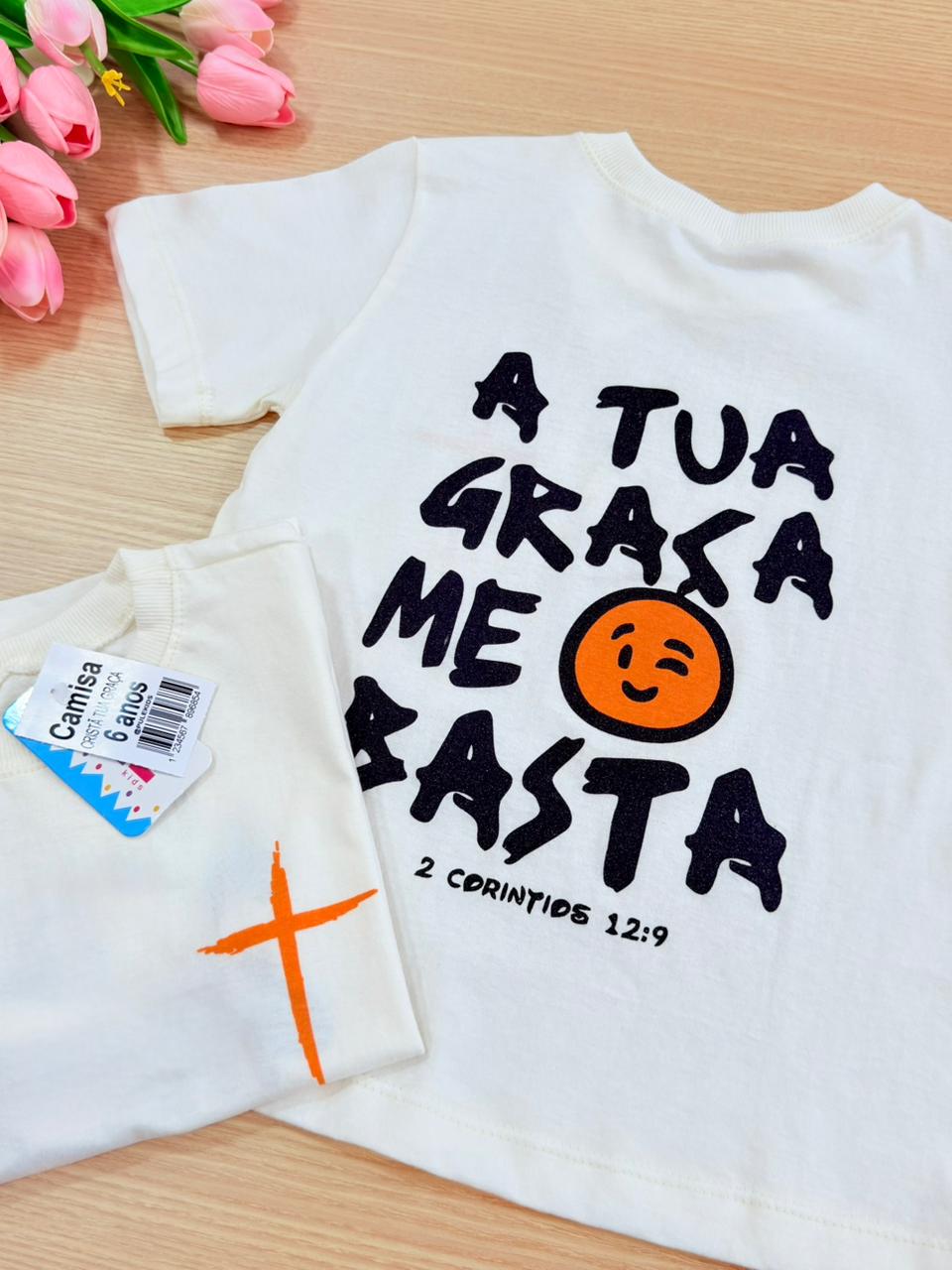Camiseta Cristã Tua Graça Me Basta (Unissex)