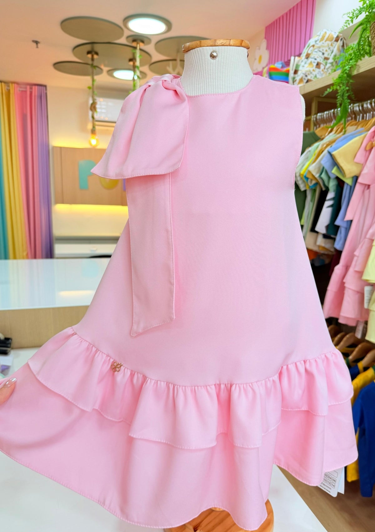 Vestido Priscila Rosa Bebê (Premium)