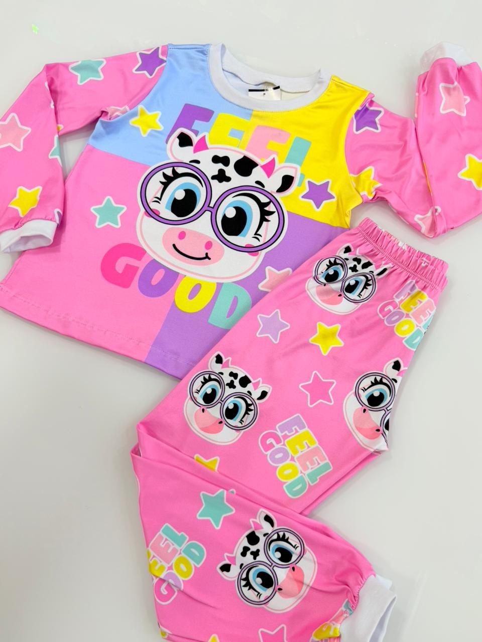 Pijama Manga Longa Vaquinha