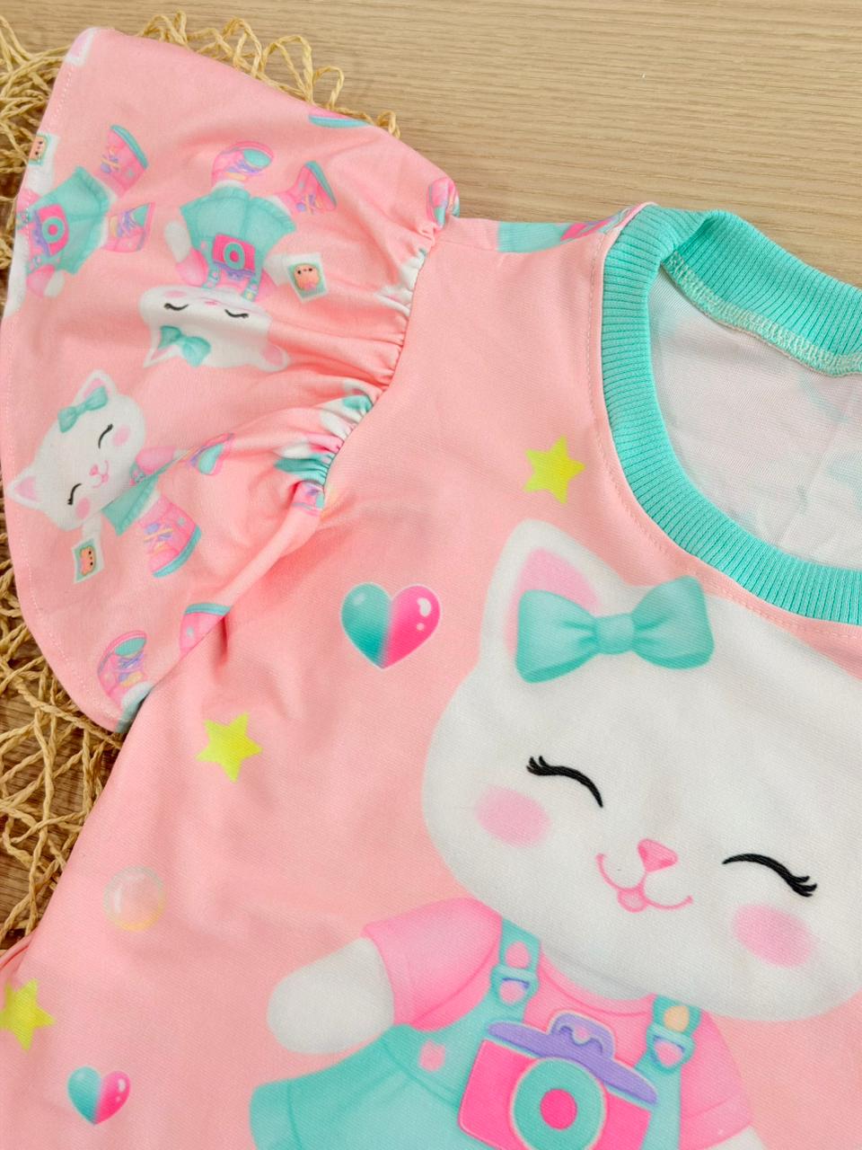 Conjunto encanto short saia gatinha