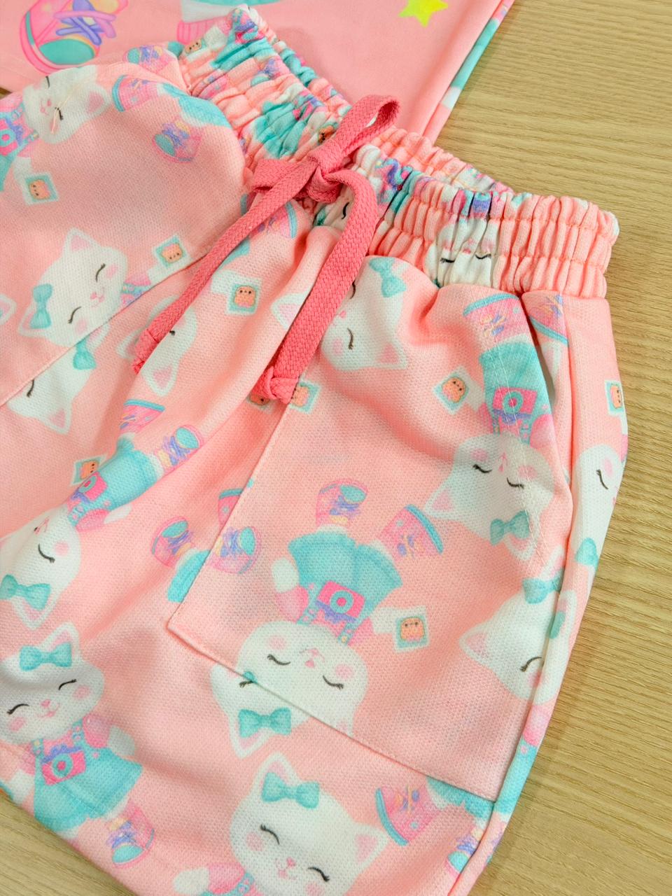 Conjunto encanto short saia gatinha