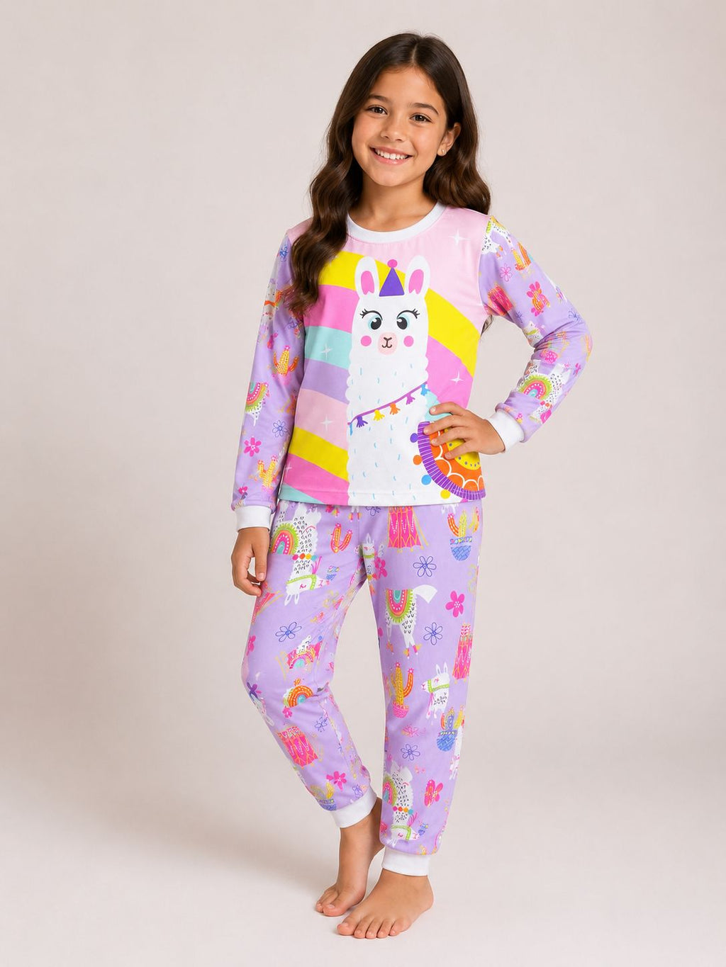 Pijama Manga Longa lhama Pijama
