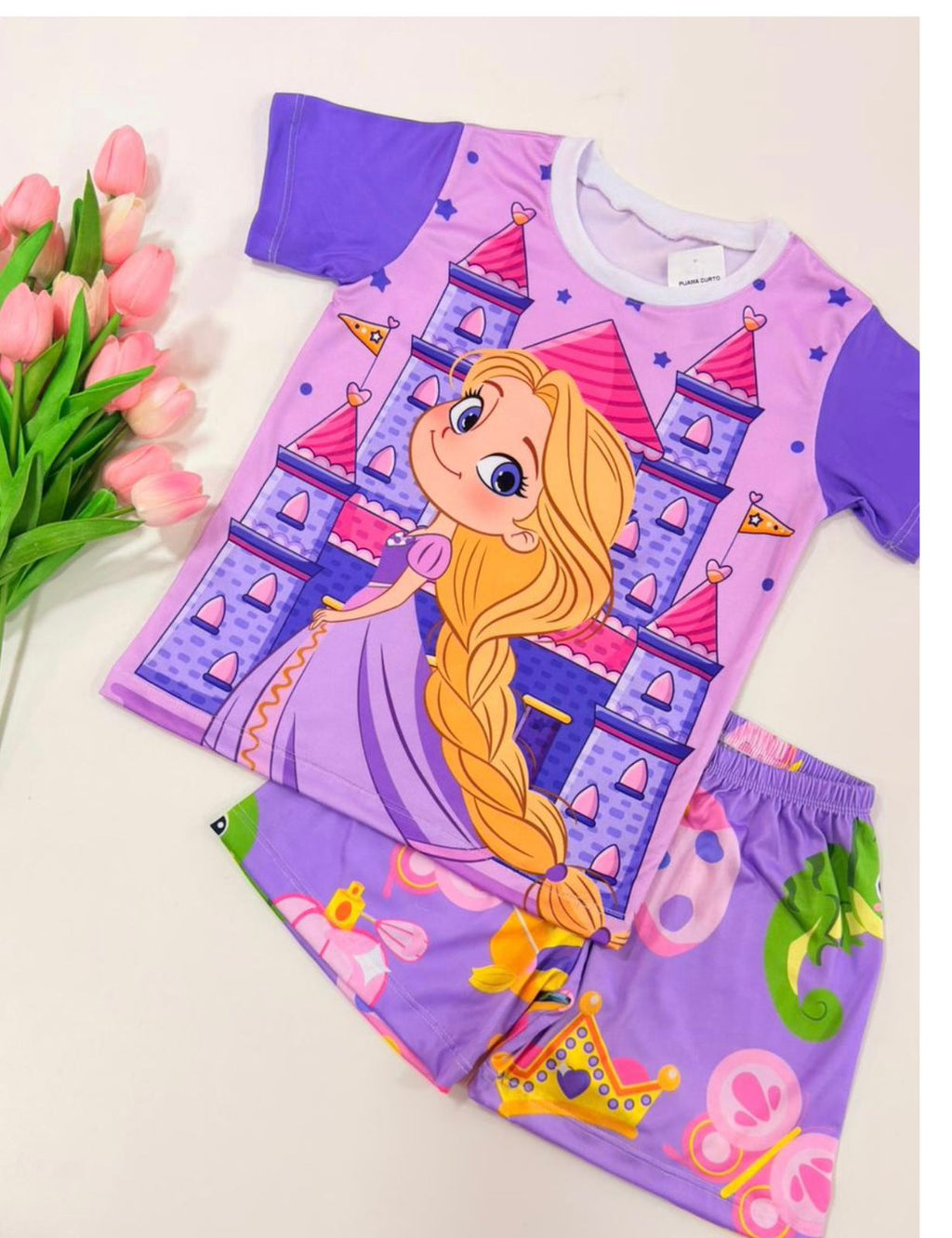Pijama Manga Curta Princess