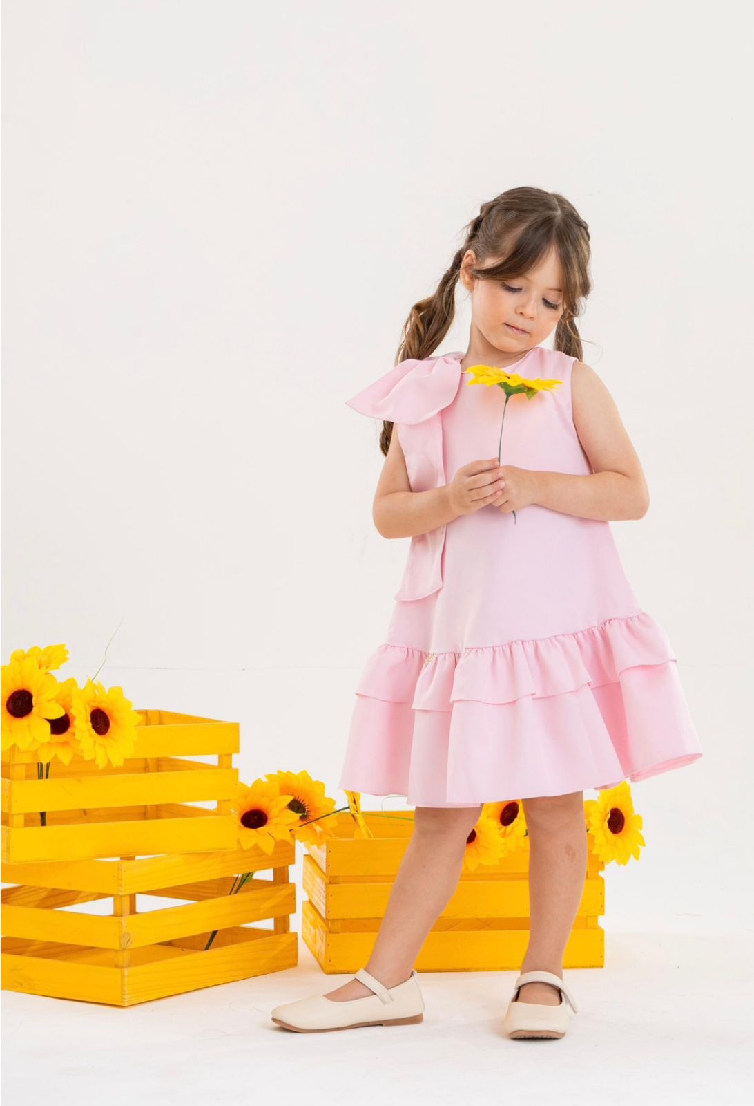 Vestido Priscila Rosa Bebê (Premium)