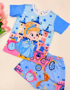 Pijama Manga Curta Princess
