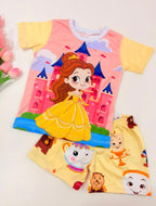 Pijama Manga Curta Princess