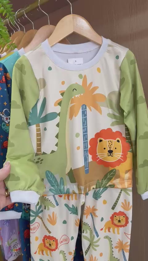 Pijama Manga Longa Dino Pijama