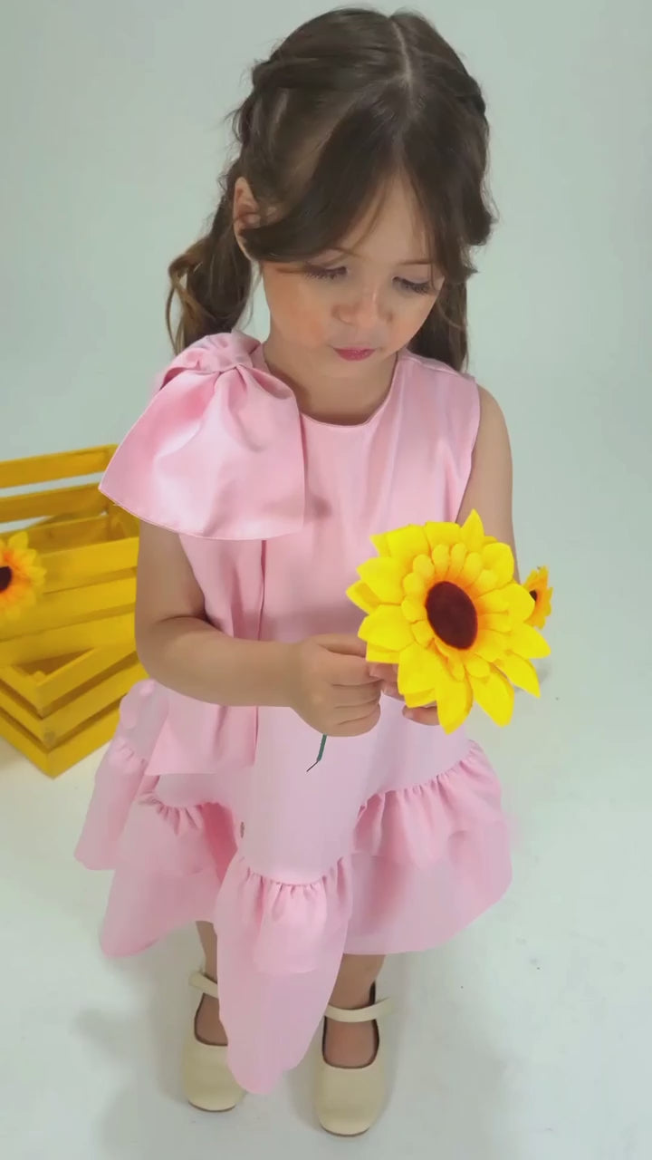 Vestido Priscila Rosa Bebê (Premium)