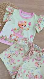 Conjunto Encanto Ursinha Verde Água